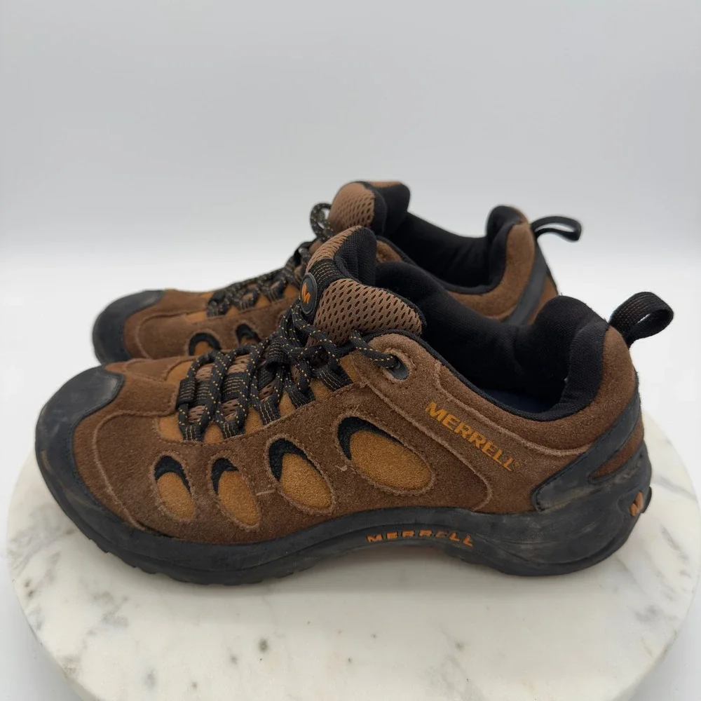 Merrell Reflex II Hiking Shoes Mens Size 8 Brown Suede Low Top Trail Sneakers 8M